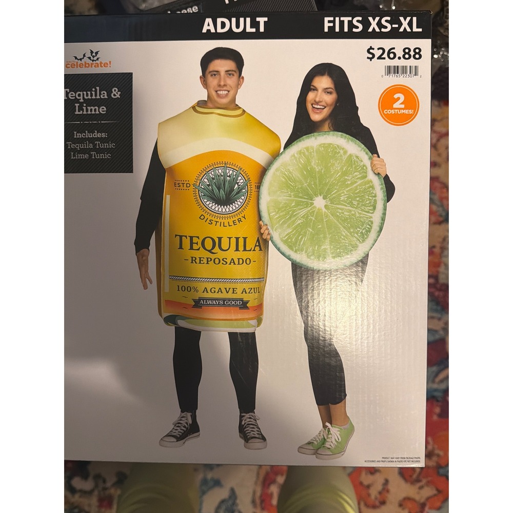 Tequila and Lime Adult Couples Costume 2 Pack Tunic Set XS-XL
